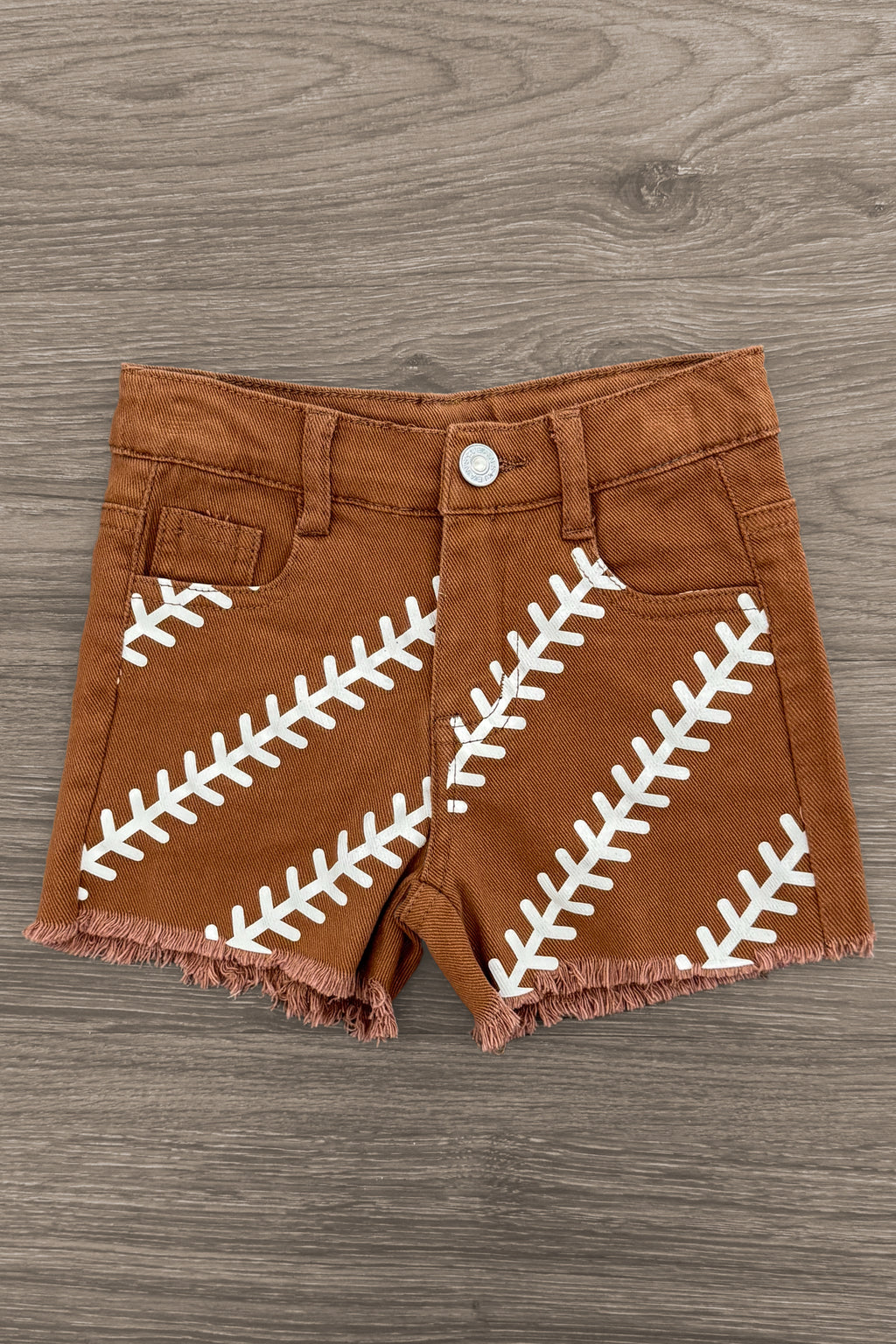 Bow Football Denim Short Set | Sparkle in Pink