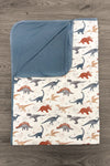 Bamboo Tiny Dino Double Sided Blanket | Sparkle in Pink