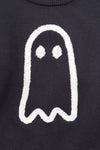 Ghost Pant Set - Boy Or Girl - GIRL-6-12 Months-FAMILY - Black fabric with a white ghost graphic featuring two eyes centered on the front.