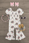 "He Is Risen" Floral Bell Bottom Jumpsuit | Sparkle in Pink
