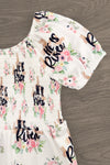 "He Is Risen" Floral Bell Bottom Jumpsuit | Sparkle in Pink