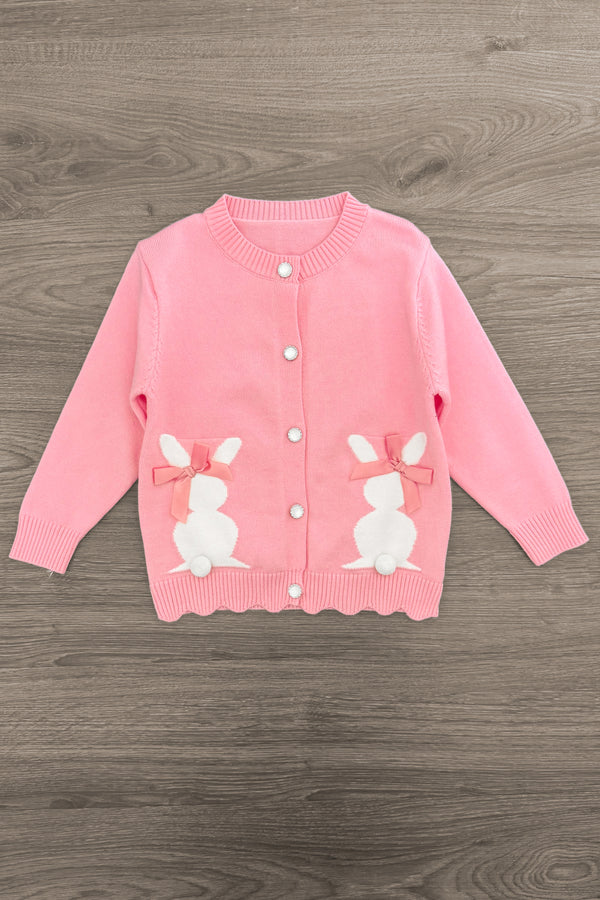 Pink Bunny Sweater Cardigan | Sparkle in Pink