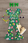 Green Lucky Charm Jumpsuit | Sparkle in Pink