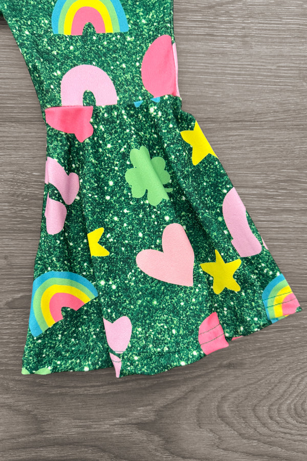Green Lucky Charm Jumpsuit | Sparkle in Pink