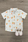 Pastel Checkered Carrot Button Down | Sparkle in Pink