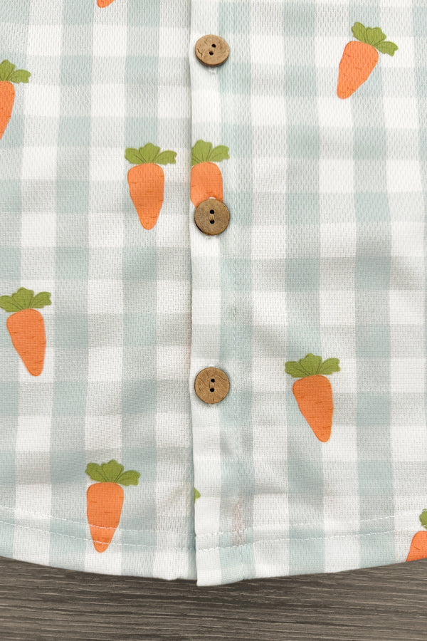 Pastel Checkered Carrot Button Down | Sparkle in Pink