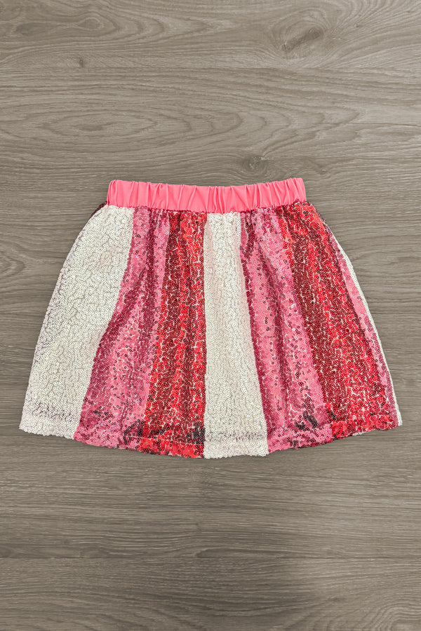 "XOXO" Pink Sequin Skirt Set | Sparkle in Pink
