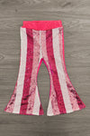 "Be Mine" Pink Sequin Bell Bottom Set | Sparkle in Pink
