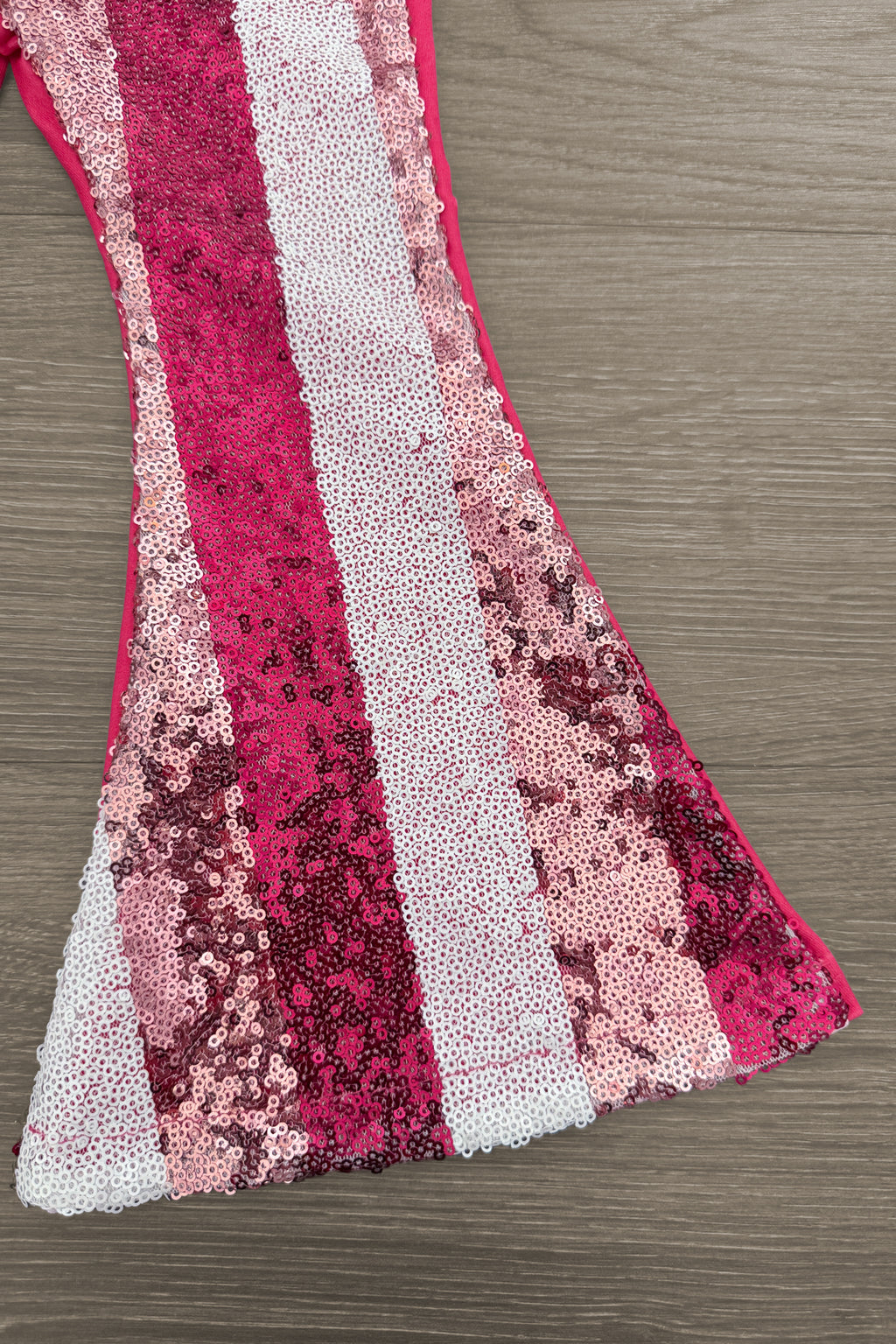 "Be Mine" Pink Sequin Bell Bottom Set | Sparkle in Pink