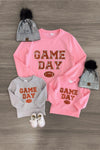 Mom & Kid - "Game Day" Chenille Patch Top - Sparkle in Pink