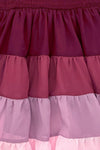 Mom & Me - Purple Ruffle Ombre Dress - CHILD-6-12 Months - Purple ruffle dress with ombre tiers in deep plum, mauve, and lavender fabric layers.