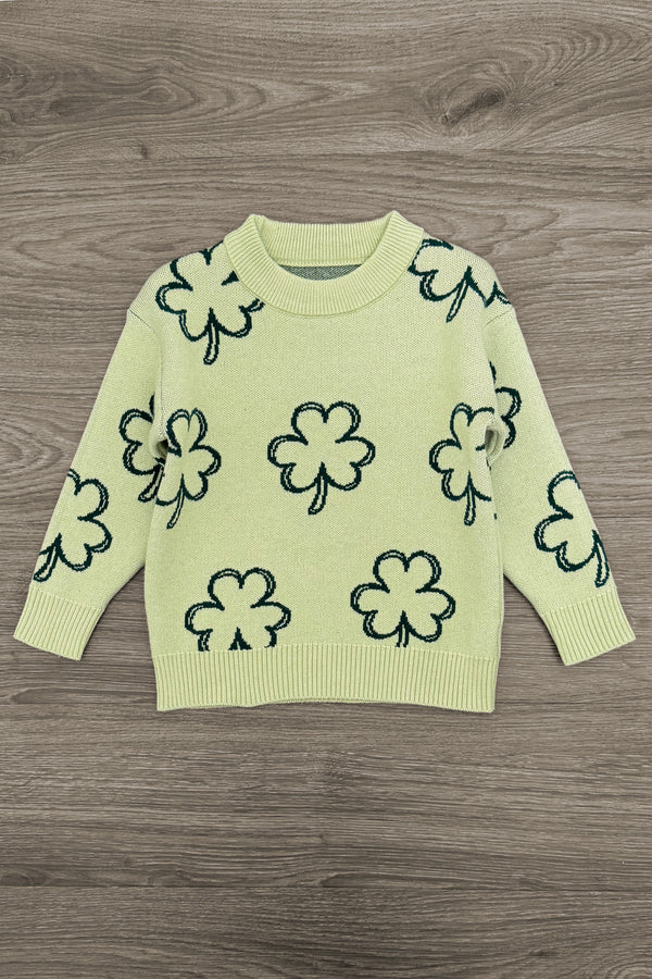 Shamrock Sweater Velvet Bell Bottom Set | Sparkle in Pink