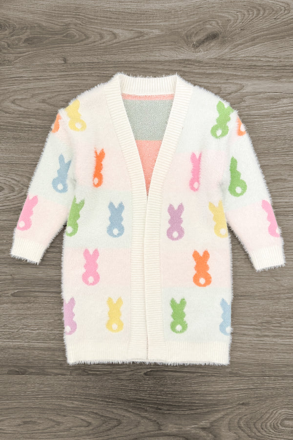 Mom & Me - Cozy Pastel Bunny Cardigan | Sparkle in Pink