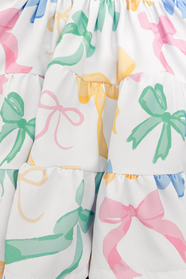 Mom & Me - Pastel Bows Ruffle Dress | Sparkle in Pink