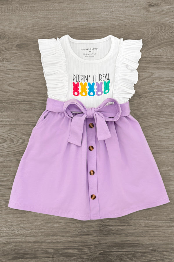 "Peepin' It Real" Lavender Dress | Sparkle in Pink