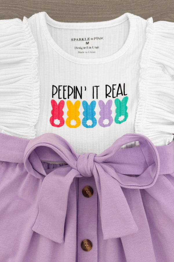 "Peepin' It Real" Lavender Dress | Sparkle in Pink