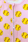 Pink Bamboo Softball Onesie | Sparkle in Pink