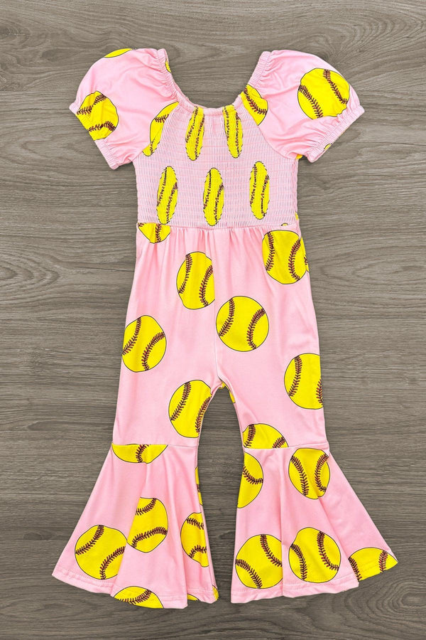 Pink Softball Jumpsuit | Sparkle in Pink