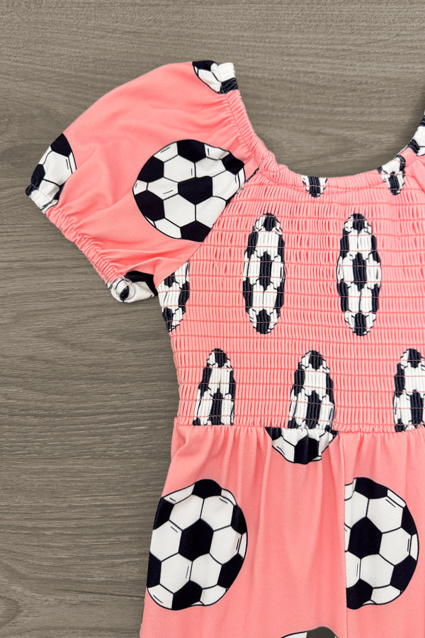 Pink Soccer Ball Jumpsuit | Sparkle in Pink