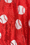 Red Sequin Baseball Dress | Sparkle in Pink