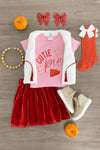 "Cutie Pie" Velvet Skirt Fur Vest Set - 3 Piece - Sparkle in Pink