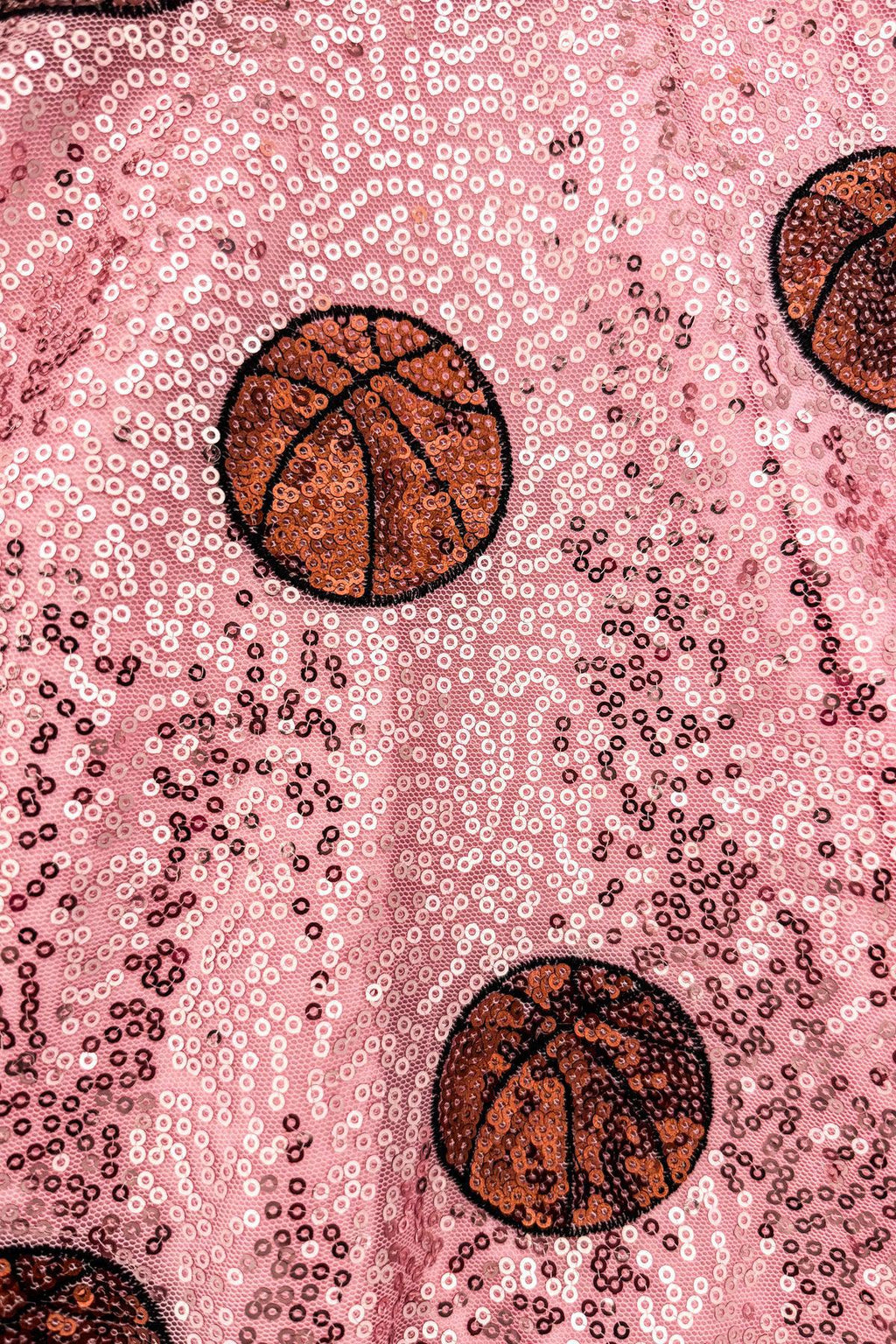 Pink Sequin Basketball Dress Girls' Spring Summer Clothing