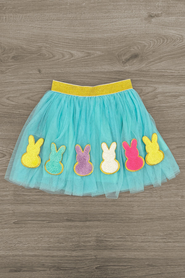"Eggstra Sassy" Chenille Patch Tutu Skirt Set | Sparkle in Pink
