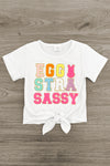 "Eggstra Sassy" Chenille Patch Tutu Skirt Set | Sparkle in Pink