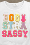 "Eggstra Sassy" Chenille Patch Tutu Skirt Set | Sparkle in Pink