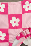 Mom & Me - Pink Checkered Flower Bikini | Sparkle in Pink