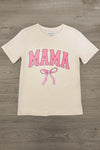 Mom & Me - "Mama & Mini" Cream Bow Top | Sparkle in Pink