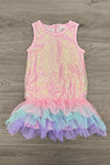 Pastel Pink Sequin Tutu Tank Dress | Sparkle in Pink