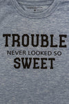 "Trouble Never Looked So Sweet" Top - Boy or Girl | Sparkle in Pink