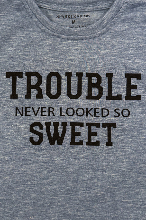 "Trouble Never Looked So Sweet" Top - Boy or Girl | Sparkle in Pink