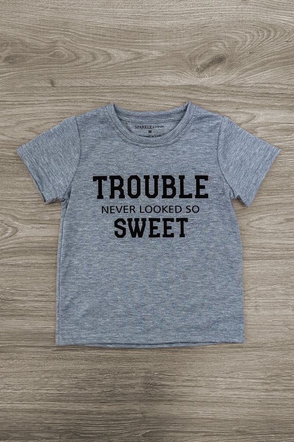 "Trouble Never Looked So Sweet" Top - Boy or Girl | Sparkle in Pink