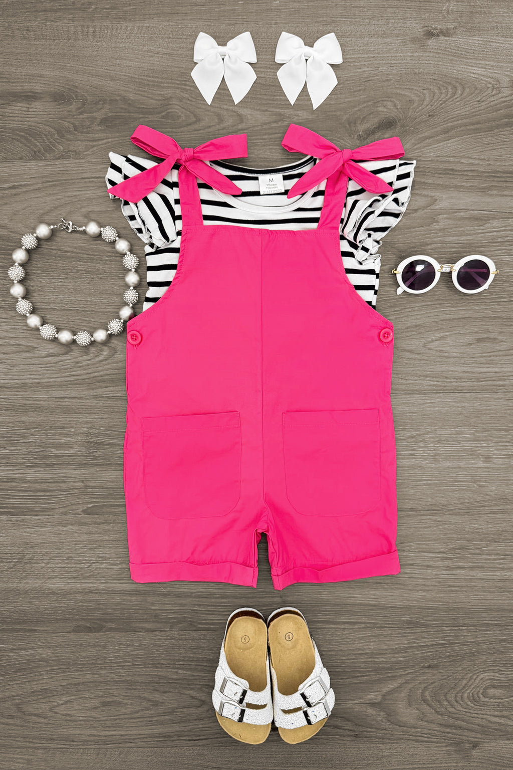 Stripe Romper Set | Sparkle in Pink