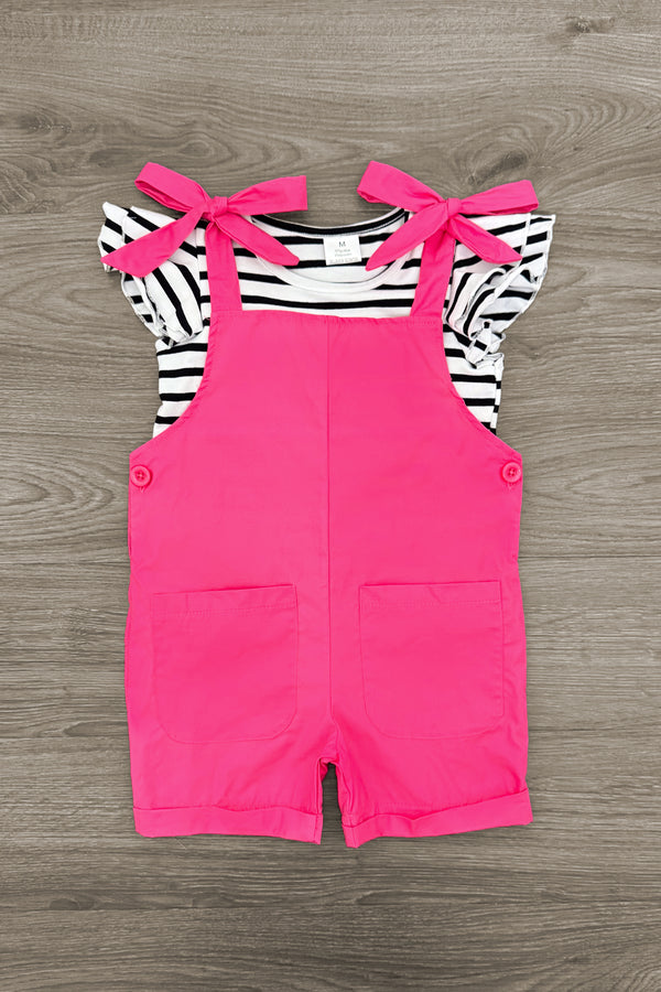 Stripe Romper Set | Sparkle in Pink