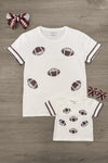 Mom & Me - Sequin Football Top | Sparkle in Pink