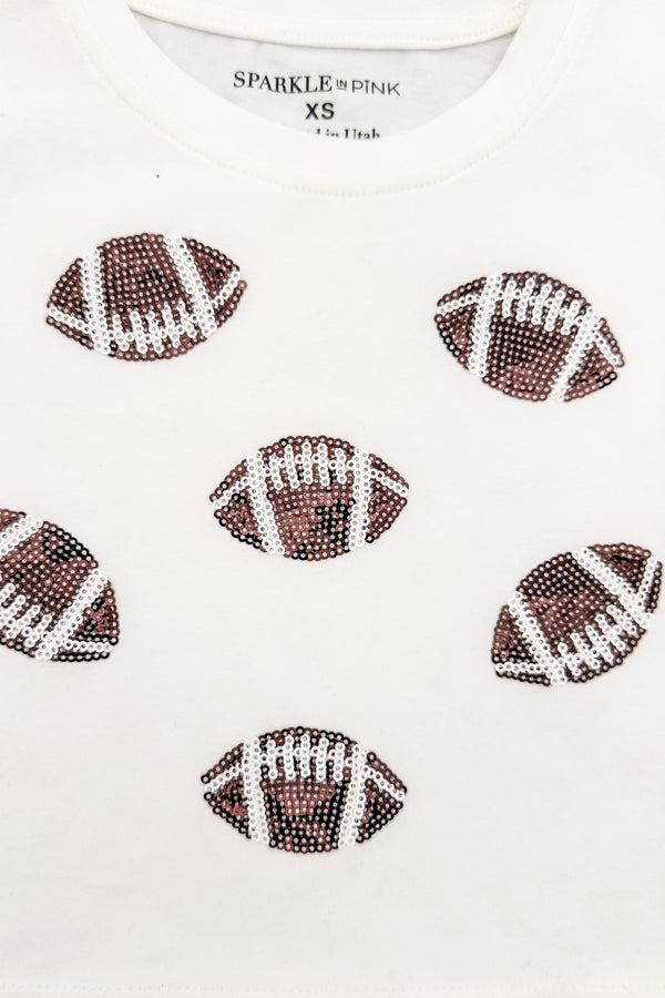 Mom & Me - Sequin Football Top | Sparkle in Pink