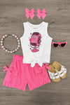 "Born To Yap" Pink Short Set | Sparkle in Pink