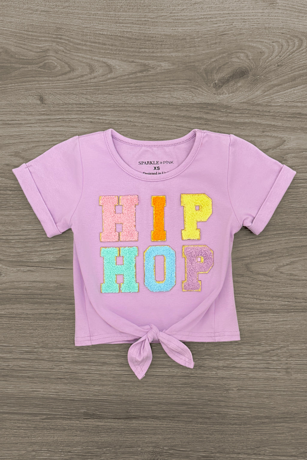 "Hip Hop" Rainbow Peep Flare Pant Set | Sparkle in Pink