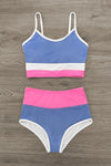 Mom & Me - Blue Pink & White Striped Bikini | Sparkle in Pink
