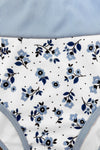 Mom & Me - Blue & White Ribbed Floral Bikini | Sparkle in Pink