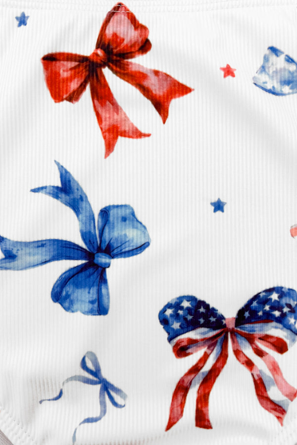 Mom & Me - Red White & Blue Bow Bikini | Sparkle in Pink