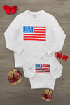 Mom & Me - "USA" Sequin Flag Pullover | Sparkle in Pink