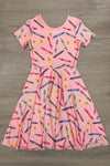 Mom & Me - Pink Glitter Crayon Dress | Sparkle in Pink