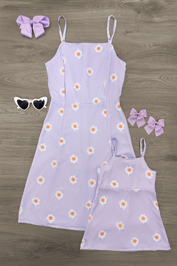 Mom & Me - Lavender Daisy Tank Dress | Sparkle in Pink