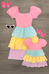 Mom & Me - Pastel Ruffle Dress | Sparkle in Pink