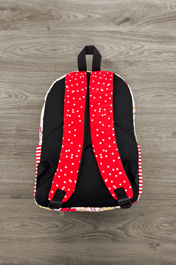 Pink & Red School Supplies Backpack | Sparkle in Pink