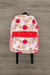 Pink & Red School Supplies Backpack | Sparkle in Pink